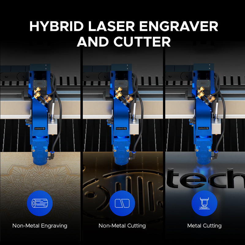 OMTech Pro 3655 Hybrid 150W Laser Cutting and Engraving Machine with 34&