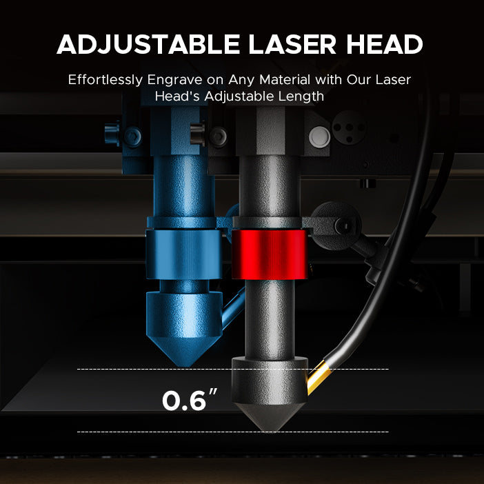 OMTech K40+ 45W Desktop CO2 Laser Engraver with 8" x 12" Working Area and Detachable Honeycomb Workbed