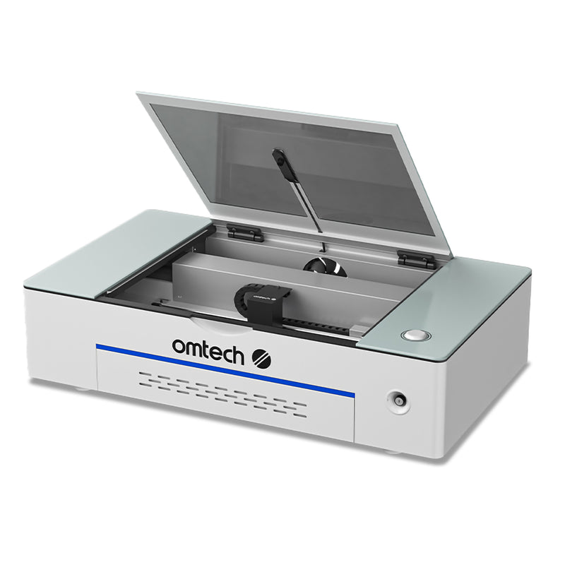 OMTech Polar 50W Desktop CO2 Laser Engraver and Cutter with Two Rotary Axes