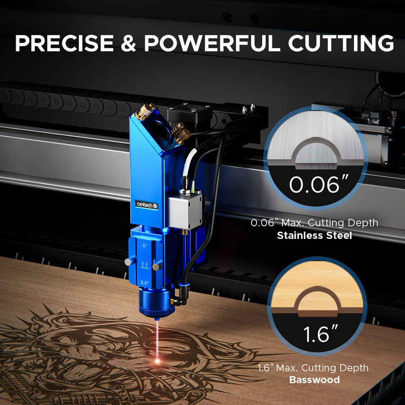 OMTech Pro 3655 Hybrid 150W Laser Cutting and Engraving Machine with 34&
