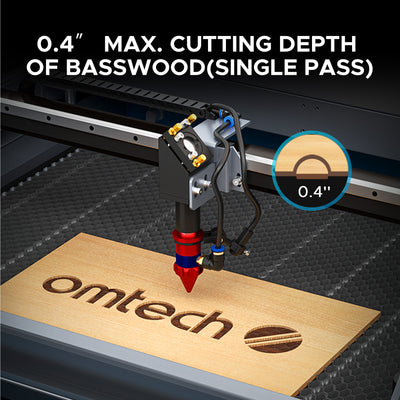 OMTech Maker AF2028-80 90W CO2 Laser Engraver and Cutter with 20" x 28" Working Area and Autofocus