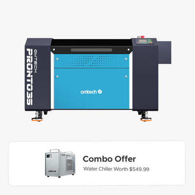 OMTech Pronto 35 90W CO2 Laser Cutter and Engraver with Autofocus