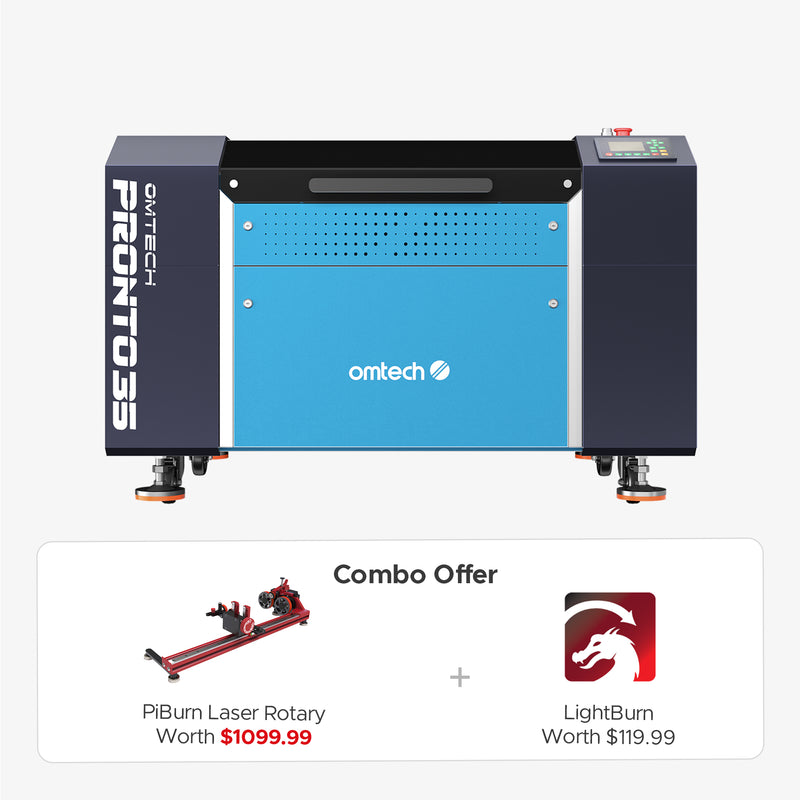 OMTech Pronto 35 60W CO2 Laser Cutter and Engraver with Autofocus